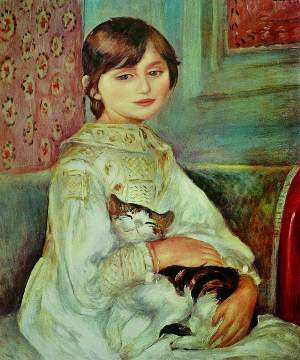 Bambina con gatto di Auguste Renoir