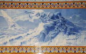 Gigante Adamastor, azulejo di Jorge Colaço, 1933 - Centro Cultural Rodrigues de Faria, Forjães - immagine in pubblico dominio - Wikipedia