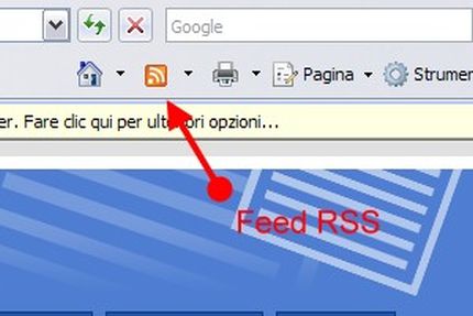 Icona RSS su Internet Explorer 7 Icona RSS su Internet Explorer 7