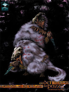 I Pelle-di-Lupo, illustrazione di Lorenzo Daddi realizzata per il romanzo science fantasy "Gli Dei del Pozzo" di Gianluca Turconi