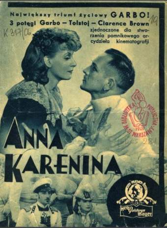 L'attrice Greta Garbo in una grande interpretazione di Anna Karenina - Immagine in pubblico dominio, fonte Europeana