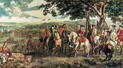 Battaglia di Blenheim, resa francese nelle mani del duca di Marlborough - immagine in pubblico dominio, fonte Wikimedia Commons