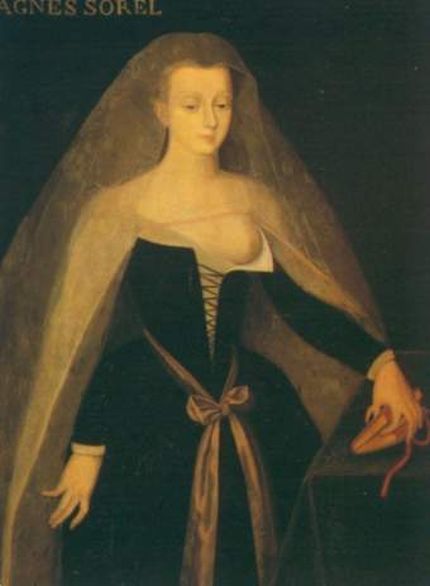 Agnes Sorel - Immagine rilasciata in pubblico dominio, fonte Wikimedia Commons, utente Caro1409~commonswiki