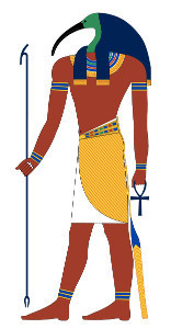 Il dio egizio Thoth - Immagine licenziata sotto  Creative Commons Attribuzione-Condividi allo stesso modo 3.0 Unported, 2.5 Generico, 2.0 Generico e 1.0 Generico, utente Jeff Dahl, fonte Wikimedia Commons