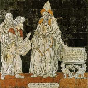 Ermete Trismegisto nella rappresentazione di Giovanni di Stefano, immagine in pubblico dominio, fonte Wikimedia Commons, utente Sailko