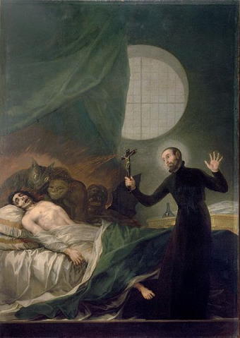 Un esorcismo di San Francesco Borgia in un dipinto di Goya - Immagine in pubblico dominio, fonte Wikimedia Commons, utente Evrik