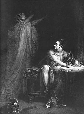 Il fantasma di Giulio Cesare perseguita Bruto - Immagine in pubblico dominio, fonte Wikimedia Commons, utente DionysosProteus