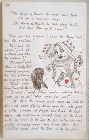 Manoscritto di "Alice nel Paese delle Meraviglie", 1862-64 - Immagine in pubblico dominio, fonte The British Library