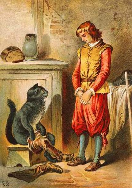 Il gatto con gli stivali, illustrazione ottocentesca di Carl Offterdinger