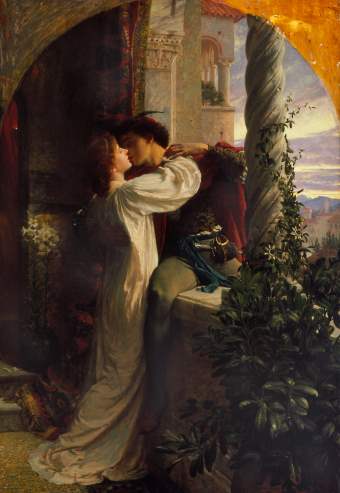 La scena del balcone in "Romeo e Giulietta" segna l'inizio del passaggio di Giulietta da bambina a giovane donna - Immagine in pubblico dominio, fonte Wikimedia Commons, autore Frank Dicksee
