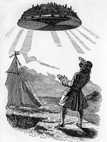 Gulliver scopre l'isola volante di Laputa - Immagine in pubblico dominio, fonte Wikimedia Commons, utente Magnus Manske