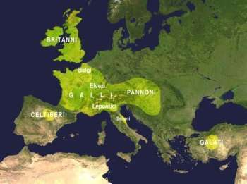 Mappa della collocazione dei Celti in Europa nel terzo secolo avanti Cristo - Immagine in pubblico dominio, fonte Wikipedia