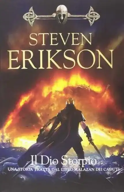 Copertina del romanzo "Il DIo Storpio" della Saga Malazan