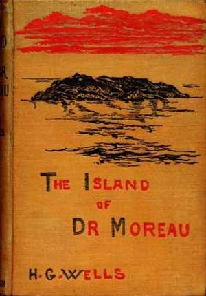 Copertina della prima edizione de "L'isola del dottor Moreau" di H.G. Wells - Immagine in pubblico dominio - fonte Wikimedia Commons