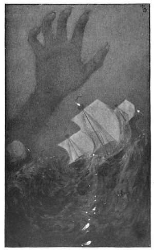 La Mano di Satana che, secondo la tradizione, tormentò per molti secoli le notti nebbiose dei marinai avventuratisi sull'Oceano Atlantico, immagine in pubblico dominio, fonte Wikipedia, utente Walrasiad