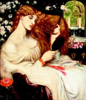 Lady Lilith, dipinto di Dante Gabriel Rossetti, immagine in pubblico dominio