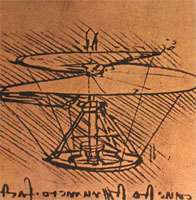 Elicottero di Leonardo da Vinci - immagine in pubblico dominio, fonte Wikimedia Commons