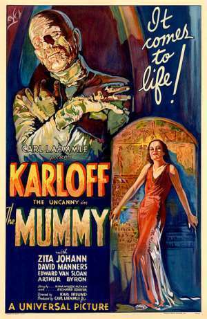 Locandina del film "La mummia" del 1932, immagine in pubblico dominio, fonte Wikipedia, utente Crisco 1492