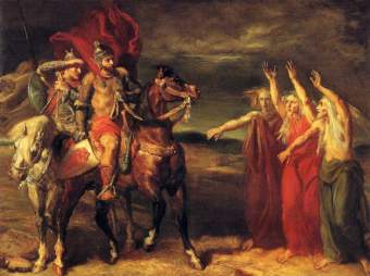 Macbeth incontra le tre streghe per la prima volta - Immagine in pubblico dominio, fonte Wikimedia Commons, utente Fleance