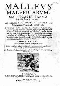 Copertina del Malleus Maleficarum - Immagine in pubblico dominio, fonte Wikipedia