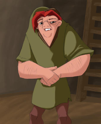 Il gobbo Quasimodo reinterpretato a misura di bambino dalla Disney - Immagine utilizzata per uso di critica o di discussione ex articolo 70 comma 1 della legge 22 aprile 1941 n. 633, fonte Internet