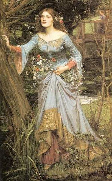 Ofelia di Waterhouse, fonte Wikimedia Commons, utente Fleance