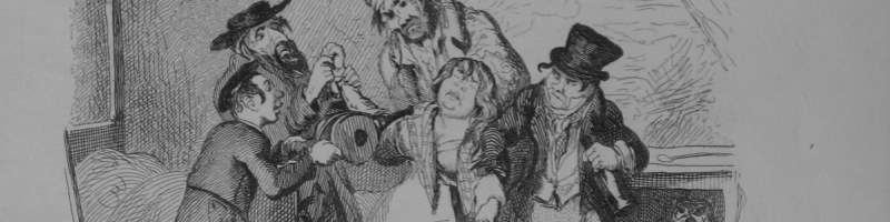 Alcuni dei membri della banda di Fagin in "Oliver Twist" - Immagine in pubblico dominio, fonte Wikimedia Commons