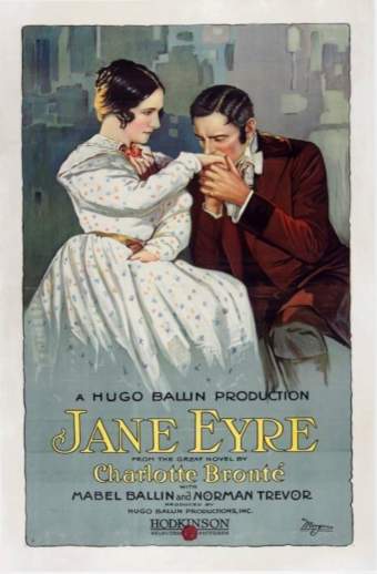 Jane Eyre nella locandina dell'omonimo film del 1921 - Immagine in pubblico dominio, fonte Wikimedia Commons, utente We hope