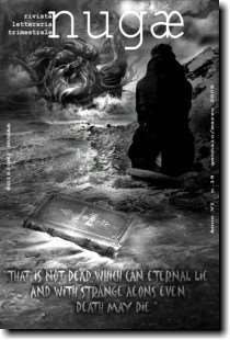 Copertina del numero diciannove della rivista letteraria trimestrale Nugae, "H.P. Lovecraft e la letteratura dell'orrore"