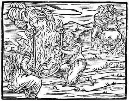 Sacrificio di bambini durante un sabba - Immagine in pubblico dominio, fonte Wikipedia