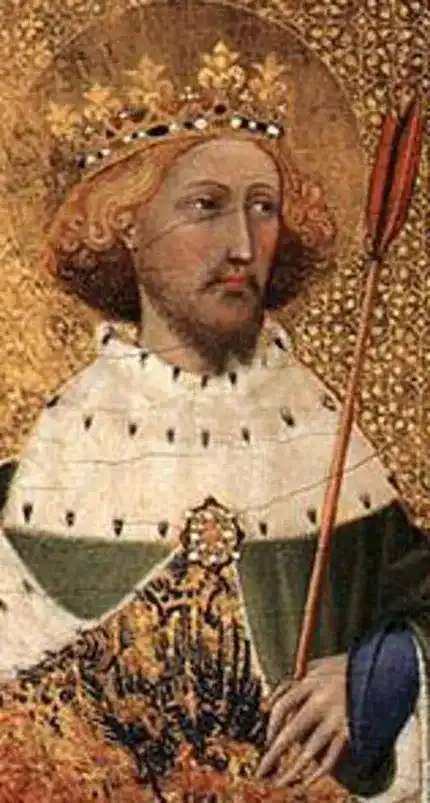 Sant'Edmondo martire, re d'Anglia orientale - Immagine in pubblico dominio, fonte Wikimedia Commons
