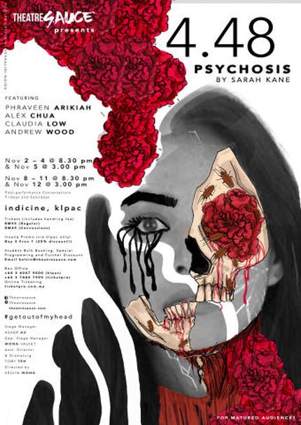 Locandina di "Psicosi delle 4:48", ultima opera di Sarah Kane - Immagine utilizzata per uso di critica o di discussione ex articolo 70 comma 1 della legge 22 aprile 1941 n. 633, fonte Internet Locandina di "Psicosi delle 4:48", ultima opera di Sarah Kane - Immagine utilizzata per uso di critica o di discussione ex articolo 70 comma 1 della legge 22 aprile 1941 n. 633, fonte Internet