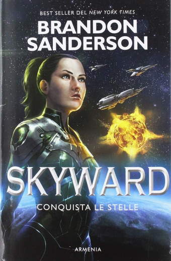 Copertina di "Skyward" di Brandon Sanderson - immagine utilizzata per uso di critica o di discussione ex articolo 70 comma 1 della legge 22 aprile 1941 n. 633, fonte Internet