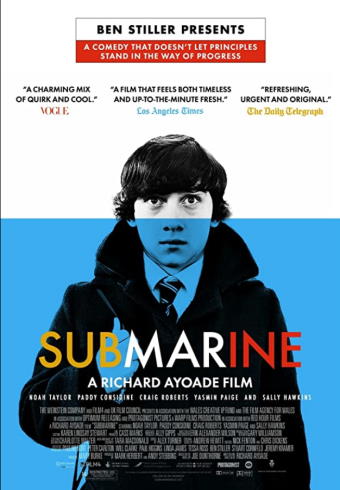 Locandina del film "Submarine" (2010) - Immagine utilizzata per uso di critica o di discussione ex articolo 70 comma 1 della legge 22 aprile 1941 n. 633, fonte Internet