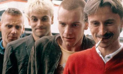 I protagonisti di Trainspotting, film tratto dall'omonimo romanzo dello scozzese Irvine Welsh - Immagine utilizzata per uso di critica o di discussione ex articolo 70 comma 1 della legge 22 aprile 1941 n. 633, fonte Internet