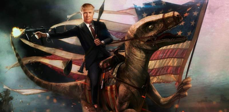 rappresentazione satirica del Presidente statunitense Donald Trump, immagine tratta dal web