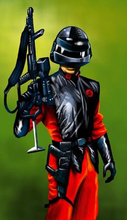Shocktroopers della serie Visitors, illustrazione originale di Marco Alfaroli Shocktroopers della serie Visitors, illustrazione originale di Marco Alfaroli