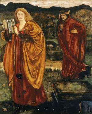 Vivian e Merlino, immagine rilasciata in pubblico dominio, fonte Wikimedia Commons, autore Edward Burne-Jones